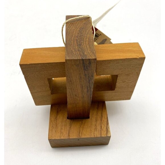Ten Thousand Villages Wood Puzzle 3 Chains Kids No Problem Handcrafted Indonesia - Picture 1 of 8